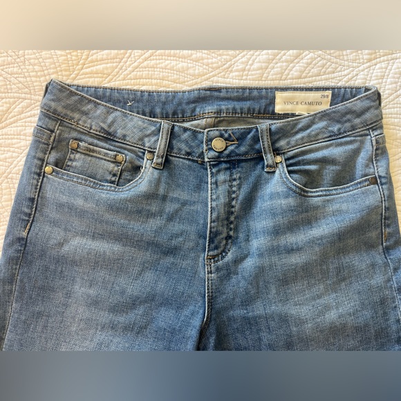 Vince Straight Leg Ombré Raw Hem Jeans - Picture 6 of 8